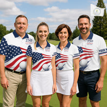Load image into Gallery viewer, American Flag Mens Golf Polo Shirts, Patriotic Team Golf Jerseys NHT885