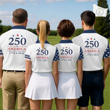 Load image into Gallery viewer, American Flag Womens Golf Polo Shirts, Patriotic Team Golf Jerseys NHT885