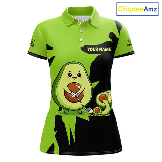 Green Golf Jerseys Funny Avocado Golf Shirts For Women Custom Golf Team Shirts For Golfers NHT893