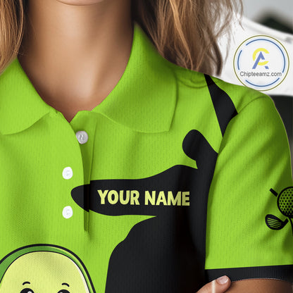 Green Golf Jerseys Funny Avocado Golf Shirts For Women Custom Golf Team Shirts For Golfers NHT893