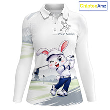 Load image into Gallery viewer, Custom Bunny Golf Polo Shirt – Personalized Rabbit Golf Shirt, Funny Golfer Gift For Women's 