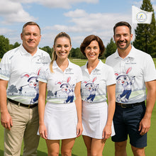 Load image into Gallery viewer, Custom Bunny Golf Polo Shirt – Personalized Rabbit Golf Shirt, Funny Golfer Gift For Men NHT1049