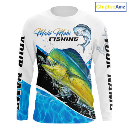 Custom Mahi Mahi Saltwater Fishing Shirts Long Sleeve Designed For Deep Sea Anglers NHT1357