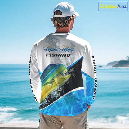 Custom Mahi Mahi Saltwater Fishing Shirts Long Sleeve Designed For Deep Sea Anglers NHT1357