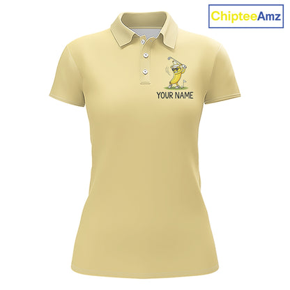 Funny Banana Womens Golf Polo Shirt, Custom Golf Polo For Women, Golf Apparel Gift For Golf Lovers NHT905