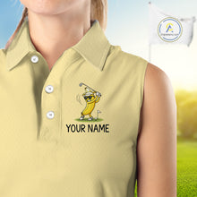 Load image into Gallery viewer, Funny Banana Womens Sleeveless Golf Polo Shirt, Custom Golf Polo For Women, Golf Apparel Gift For Golf Lovers NHT905