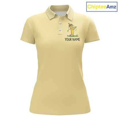 Funny Banana Womens Golf Polo Shirt, Custom Golf Polo For Women, Golf Jersey For Golf Lovers NHT906