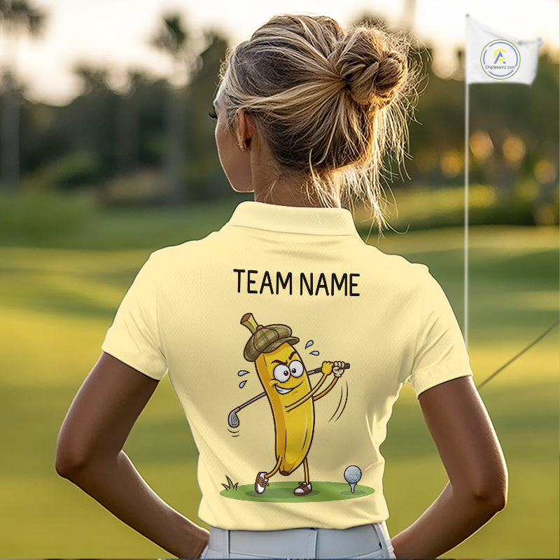 Funny Banana Womens Golf Polo Shirt, Custom Golf Polo For Women, Golf Jersey For Golf Lovers NHT906