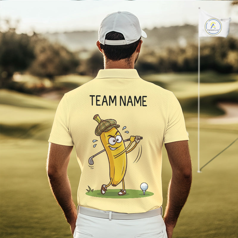 Funny Banana Mens Golf Polo Shirt, Custom Golf Polo For Men, Golf Jersey For Golf Lovers NHT906