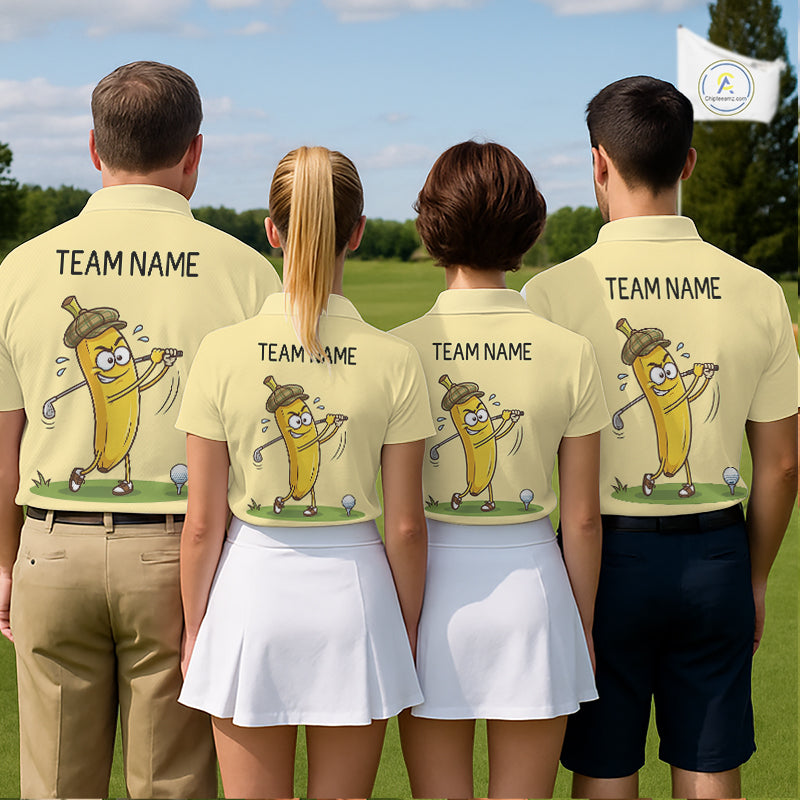 Funny Banana Womens Golf Polo Shirt, Custom Golf Polo For Women, Golf Jersey For Golf Lovers NHT906