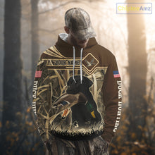 Load image into Gallery viewer, Mallard Duck Hunting Camouflage Shirt With Black Labrador Retriever, Duck Hunting Season NHT119