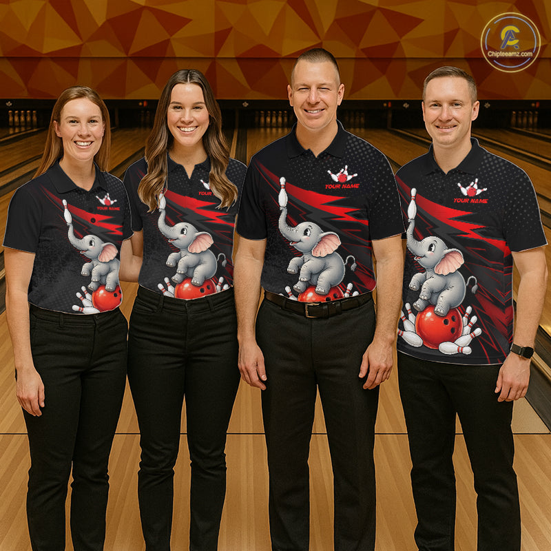 Custom Bowling League Shirt, Team Bowling Jersey With Custom Name For Women|Red NHT1242