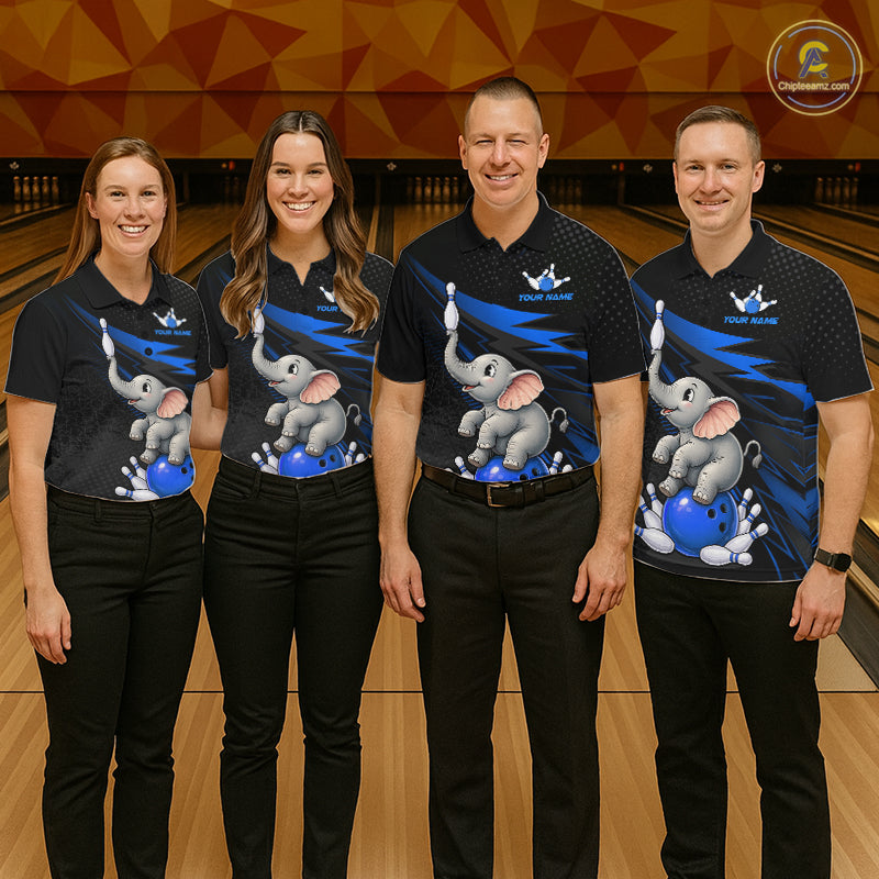 Custom Bowling League Shirt, Team Bowling Jersey With Custom Name For Women|Blue NHT1243