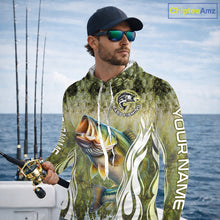 Load image into Gallery viewer, Personalized Bass Team Fishing Shirt - Long Sleeve Hooded Tournament Fishing Apparel 