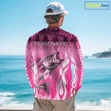 Load image into Gallery viewer, Personalized Team Bass Fishing Shirt - Long Sleeve Tournament Fishing Apparel|Pink 