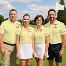 Load image into Gallery viewer, Personalized Funny Chicken Golf Polo Shirt Play Happy Swing Smile Repeat Golf Apparel For Womens NHT951