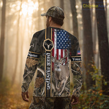 Load image into Gallery viewer, Deer Hunting Shirt US Flag 3D All Over Print, Hunting Clothes for Deer Hunting Season NHT165