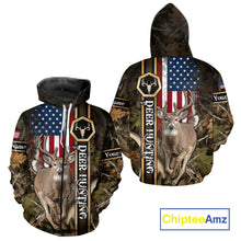 Load image into Gallery viewer, Deer Hunting Shirt US Flag 3D All Over Print, Hunting Clothes for Deer Hunting Season NHT165