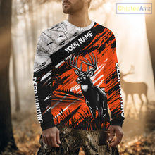 Load image into Gallery viewer, Deer Hunting Shirt 3D All Over Print Orange Black Gray Camo Deer With TX Flag Season NHT64