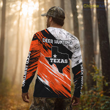 Load image into Gallery viewer, Deer Hunting Shirt 3D All Over Print Orange Black Gray Camo Deer With TX Flag Season NHT64