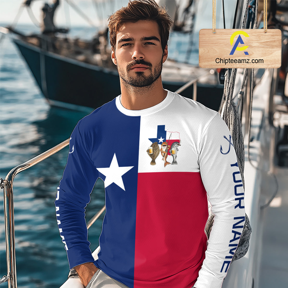 Texas Slam Fishing Shirts Long Sleeve For Men, Personalized Inshore Slam Fishing Team Jersey NHT846