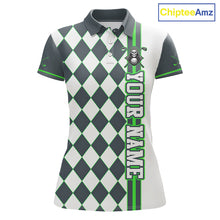 Load image into Gallery viewer, Personalized Skeleton Golf Polo Shirt For Womens - Funny Grim Reaper Golf Team Polo|Green 