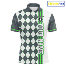 Load image into Gallery viewer, Personalized Skeleton Golf Polo Shirt For Mens - Funny Grim Reaper Golf Team Polo|Green 