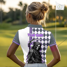 Load image into Gallery viewer, Person wearing a golf shirt with a graphic design on a golf course