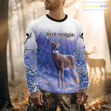 Load image into Gallery viewer, Deer Hunting Winter Hoodie, Long Sleeve Shirt – Personalized Team Name, For Deer Hunters NHT08