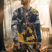 Load image into Gallery viewer, WhiteTails Deer Hunting Alaska Flag with Custom Name, Camo Gray Camouflage Details  NHT09