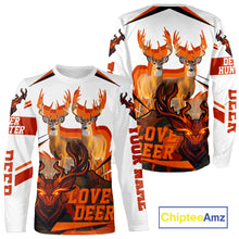 Load image into Gallery viewer, White-tailed Deer Buck Pair 3D Printed Orange Shirt – Personalized Gifts for Deer Hunters NHT11
