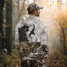 Load image into Gallery viewer, Brown Bowhunting Deer Camouflage Personalized Hunting Bow Grim Reaper Shirt NHT17
