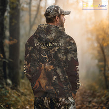 Load image into Gallery viewer, Personalized Red Deer Hunting Camo Full Printing Shirts Deer Hunting Gift for Hunters NHT144