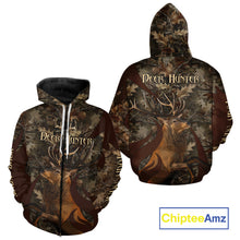 Load image into Gallery viewer, Personalized Red Deer Hunting Camo Full Printing Shirts Deer Hunting Gift for Hunters NHT144