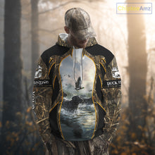 Load image into Gallery viewer, Duck Hunting Grass Camo with Black Labrador Retriever 3D Shirts, Hunting Gifts NBT140