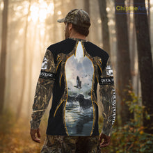 Load image into Gallery viewer, Duck Hunting Grass Camo with Black Labrador Retriever 3D Shirts, Hunting Gifts NBT140