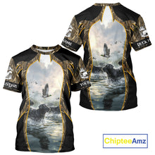 Load image into Gallery viewer, Duck Hunting Grass Camo with Black Labrador Retriever 3D Shirts, Hunting Gifts NBT140