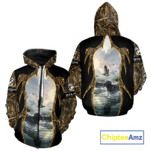Load image into Gallery viewer, Duck Hunting Grass Camo with Black Labrador Retriever 3D Shirts, Hunting Gifts NBT140