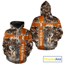 Load image into Gallery viewer, Whitetail Deer Hunting Season Shirt 3D Buck Design Custom Hunting Gift Camouflage Deer Shirts NHT49