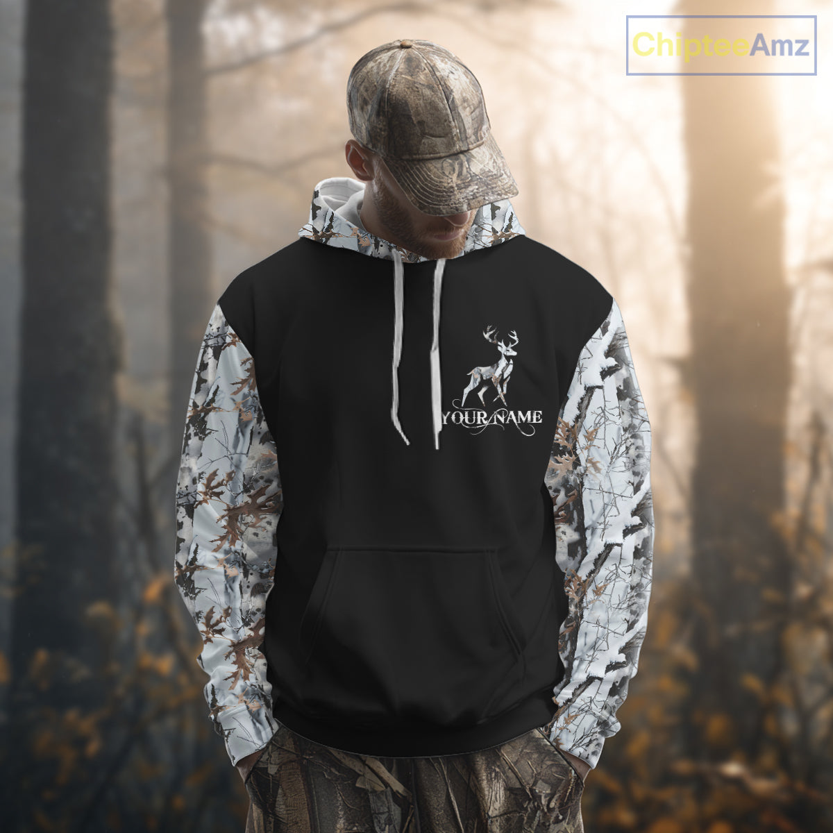 Best Deer Hunting Snow camo custom Name 3D all over printed Shirt, Deer hunting gifts NHT50