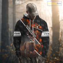 Load image into Gallery viewer, Best Whitetail Deer Hunting Shirt Custom Name Black Orange Camo Gift For Hunters Hunting Gift NHT53