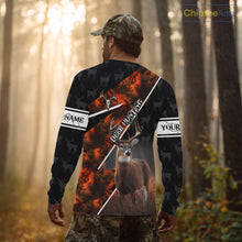 Load image into Gallery viewer, Best Whitetail Deer Hunting Shirt Custom Name Black Orange Camo Gift For Hunters Hunting Gift NHT53