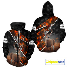 Load image into Gallery viewer, Best Whitetail Deer Hunting Shirt Custom Name Black Orange Camo Gift For Hunters Hunting Gift NHT53
