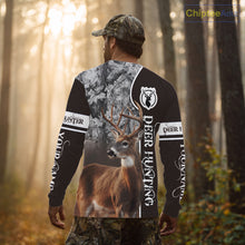 Load image into Gallery viewer, Deer Hunting Shirt Personalized 3D All Over Print Brown With Gray Camo Hunting Clothes NHT60