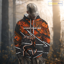 Load image into Gallery viewer, Deer Hunting Clothes 3D Orange Camo Black Custom Name Best Gifts For Deer Hunters NHT66