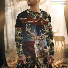 Load image into Gallery viewer, Whitetail Deer Hunting Shirt With Camouflage And Full 3D Print For Texas Deer Hunting Season NHT73