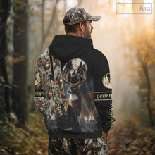 Load image into Gallery viewer, Deer Hunting Shirt Whitetail Deer With Scope Camo Custom Name Hunting Gifts For Hunters NHT86