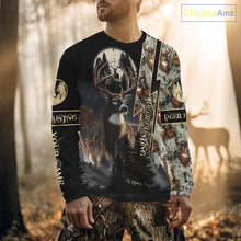 Load image into Gallery viewer, Deer Hunting Shirt Whitetail Deer With Scope Camo Custom Name Hunting Gifts For Hunters NHT86