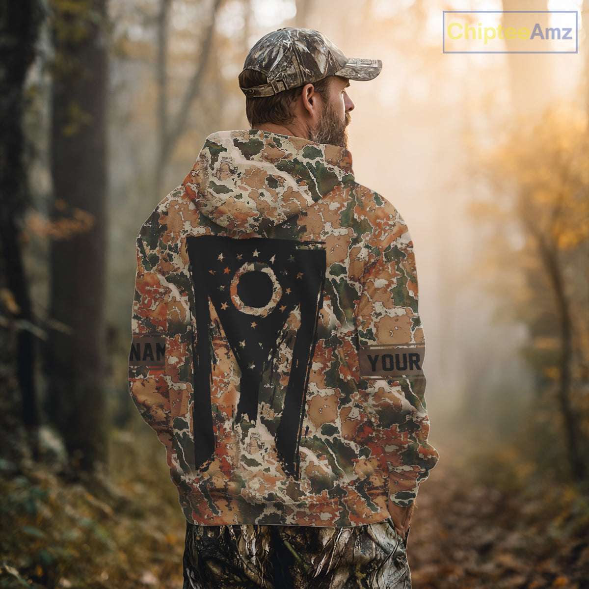 Beautiful Deer Hunting Shirt Camo Ohio Flag Deer Hunter Life Custom Name Hunting Gift NHT96