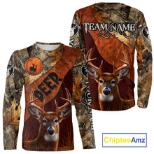 Load image into Gallery viewer, Deer Hunting Camouflage Shirt With Custom Name, Custom Team Name, Hunting Gifts  NHT19